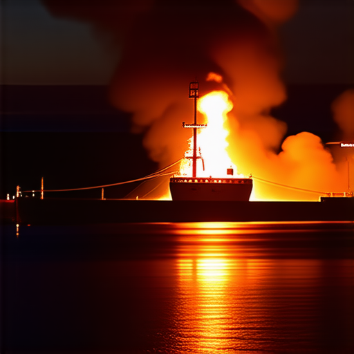 Пожар на терминале в Туапсе из-за атаки ВСУ: нефтепродукты попали в реку