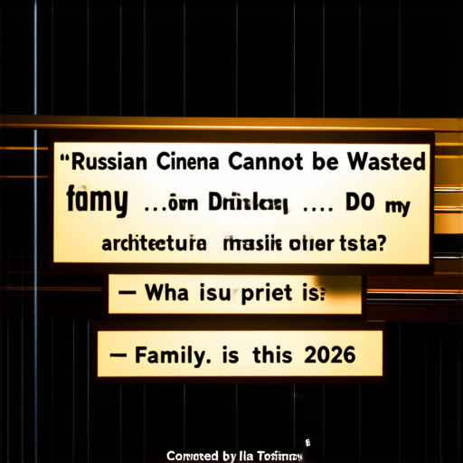Цитата из фильма «Русское кино не пропьёшь» о семье как главном проекте