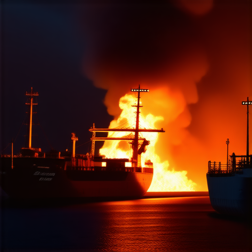 В Туапсе локализовали пожар на морском терминале