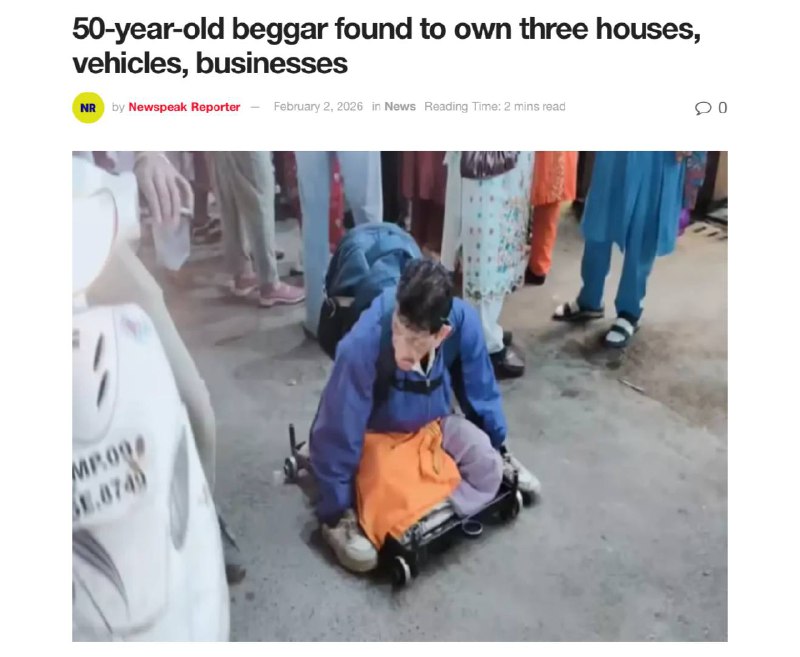 Индиец заработал состояние, изображая инвалида