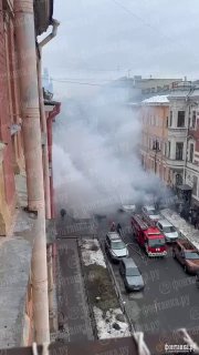 Задымление в доме на Моховой улице в Петербурге