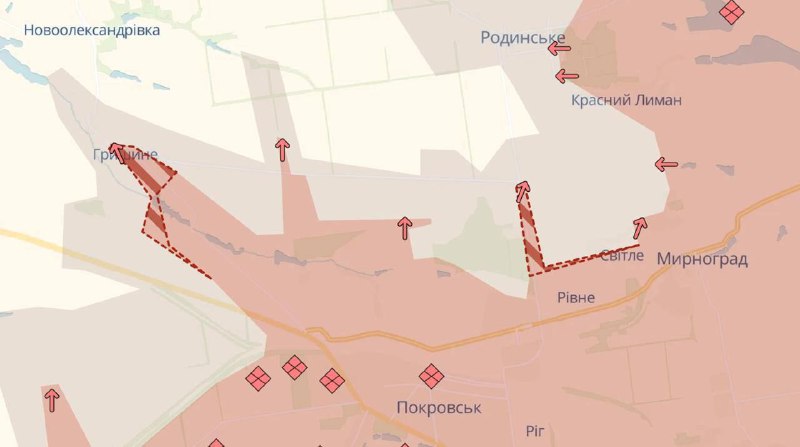 Продвижение российских войск на Донецком направлении