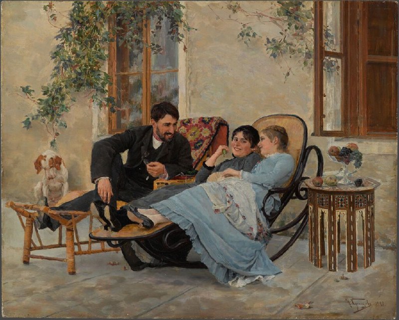 Описание картины Николая Кузнецова «После обеда»