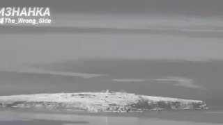 Кадры поражения пункта дислокации ВСУ на острове Змеиный