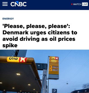 Басурин о призыве властей Дании не ездить на машинах из-за цен на нефть