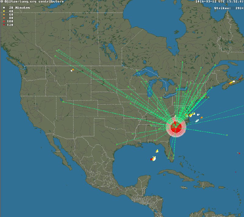 Сайт с картой ударов молний в реальном времени