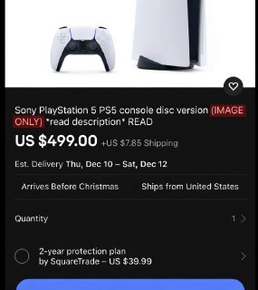 Фото PS5 продано на eBay за $500