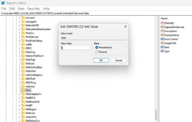 Как отключить службу NDU в Windows для ускорения работы ПК