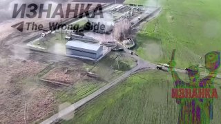 Кадры уничтожения газовой установки в Харьковской области