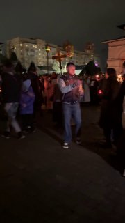 Поздравление с Пасхой и участие в Крестном ходе