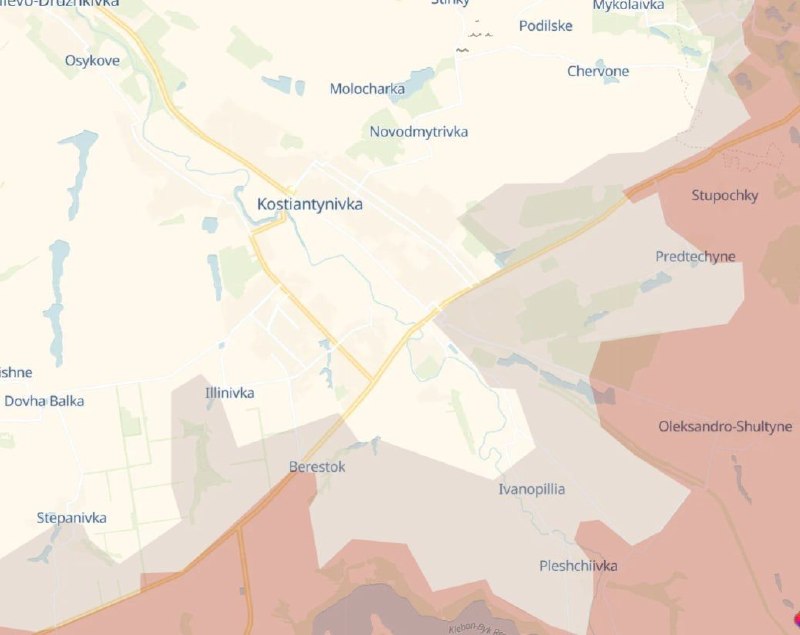 Бои в Константиновке: обстрелы, удары БПЛА и контроль дорог российскими силами