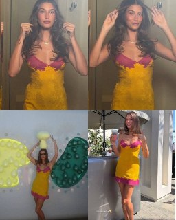 Хейли Бибер в винтажном Dior на Coachella