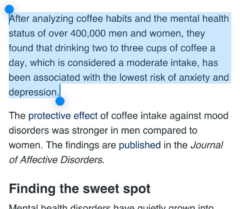 Ученые: кофе снижает тревожность и депрессию