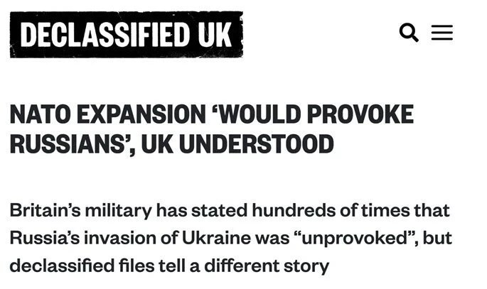 Британская разведка: США и Британия готовились к войне с Россией из-за расширения НАТО на протяжении 26 лет