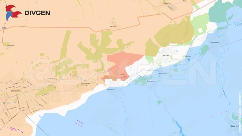 Изменения линии фронта в Харьковской и Сумской областях за прошедшие сутки
