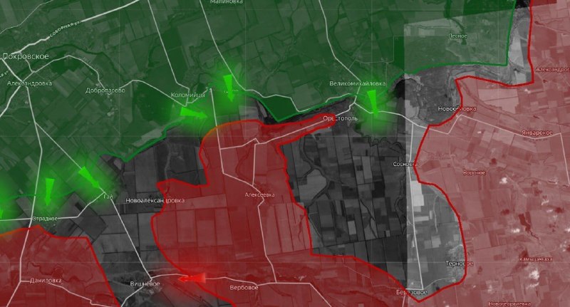 Продвижение российских войск на Днепропетровском направлении и попытки ВСУ в районе Покровского
