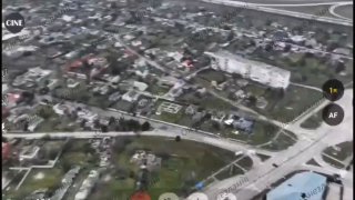 Видео разрушений в Олешках на левом берегу Днепра