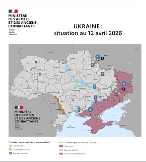 Оперативная обстановка на фронте по версии Минобороны Франции к 12 апреля
