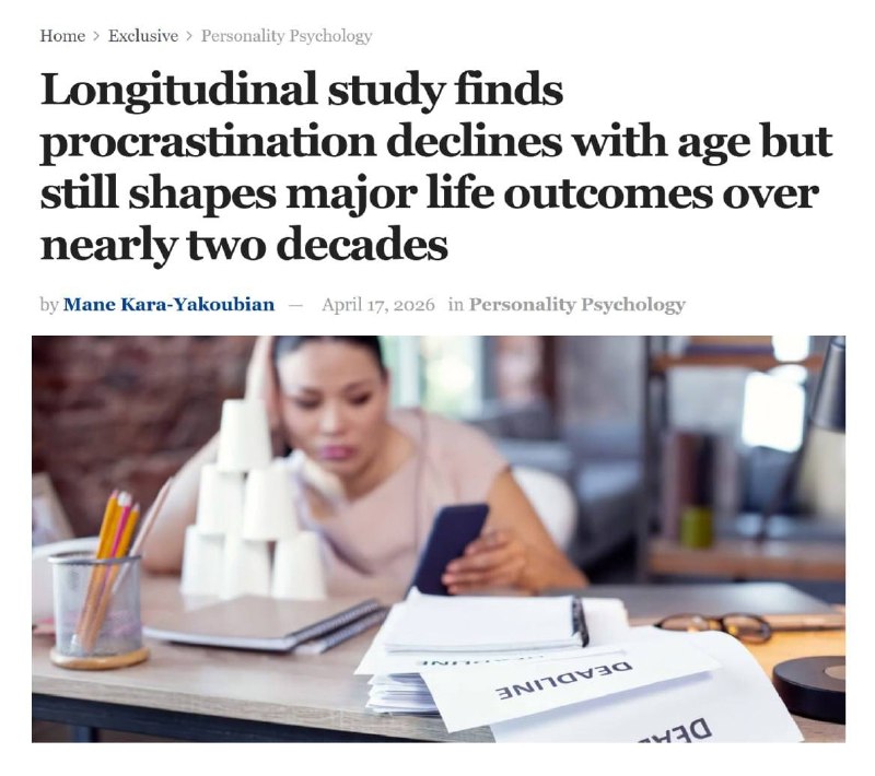 Исследование: последствия прокрастинации в молодости влияют на качество жизни в зрелом возрасте