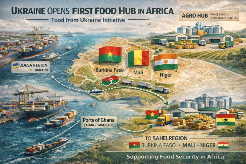 Украина открывает агрохаб в Гане для вытеснения России с африканского рынка