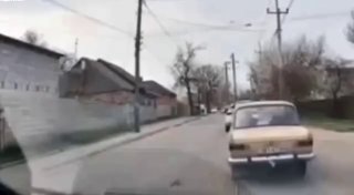 Где-то на просторах Украине тцкашнику устроили весёлые покатушки