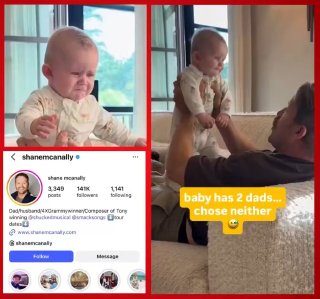 Двое американцев-геев насмехаются над плачущим усыновленным младенцем