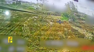 Прилет FPV-дрона «Хезболлы» в израильский ТБТР Namer в Ливане