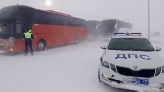 Метель в Забайкалье: видимость нулевая, движение остановлено