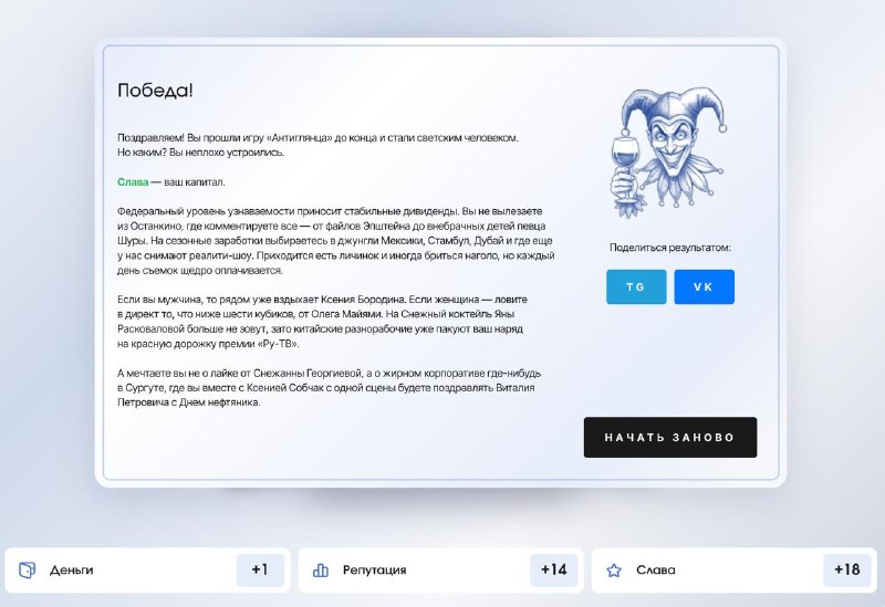 Игра от Антиглянца и траты на стайлинг