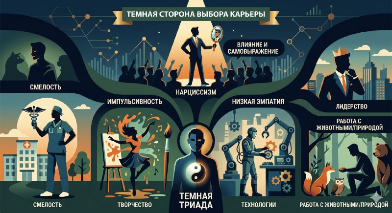 Как черты «темной триады» влияют на выбор профессии