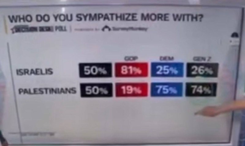 Опрос: большинство молодых американцев и демократов симпатизируют Палестине