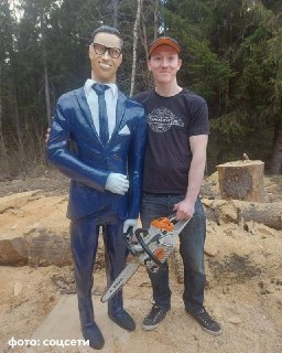 В Финляндии создали чучело президента Стубба для отпугивания птиц