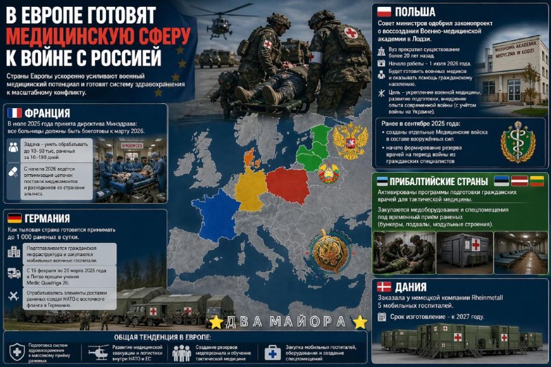 Европа готовит медицинскую сферу к войне с Россией