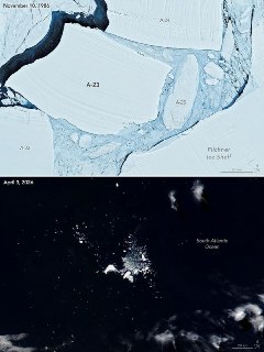 Айсберг А23а почти полностью растаял