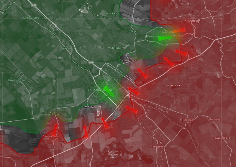 Интенсификация боев на Константиновском направлении