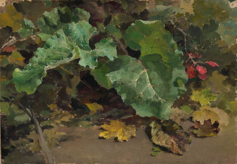 Особенности цветопередачи в картине Василия Поленова «Лопухи»