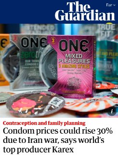 Мировой презервативный кризис: цены на контрацептивы могут вырасти на 30% из-за войны в Иране