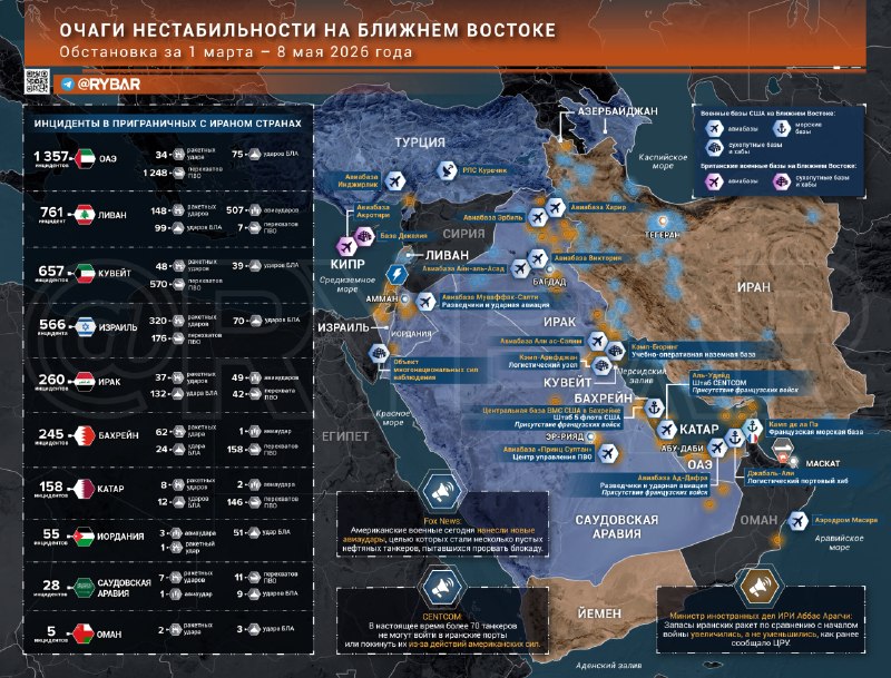 Эскалация конфликта на Ближнем Востоке: столкновения в Ормузском проливе и усиление боевых действий в Ливане