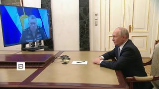 Опубликовано видео встречи Владимира Путина с командующим РВСН