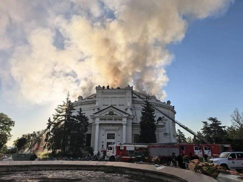 В Севастополе в результате удара БПЛА ВСУ начался крупный пожар в музее «Панорама"