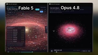 Показаны первые результаты работы новой нейросети Claude Fable 5