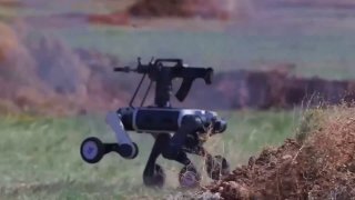 На учениях отработали применение китайских колесных дронов