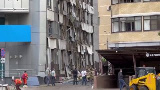 Кадры последствий атаки БПЛА ВСУ в Краснодаре
