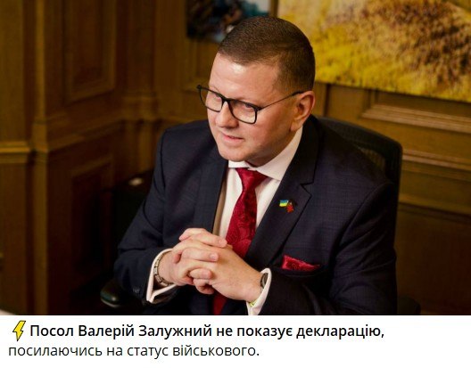 В украинских соцсетях разворачивается кампания против Залужного из-за его декларации