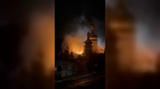 Удар БПЛА «Шахед» по Успенскому собору в Киеве