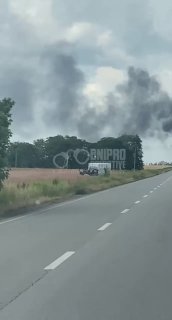 Уничтожение украинских грузовиков на трассе в сторону Никополя