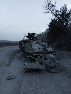 В Днепропетровской области российские БПЛА уничтожили американский БТР Stryker