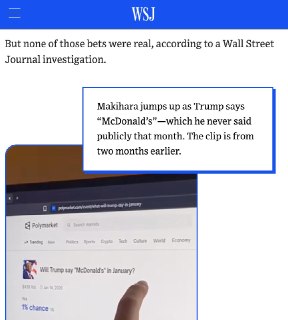 WSJ разоблачила схему Polymarket по созданию фейковых видео с выигрышами