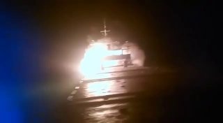 Атака БПЛА на сухогруз в украинском порту