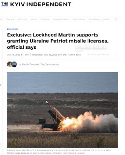 США начали процесс выдачи лицензий на производство ракет Patriot для Украины